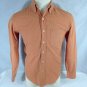 IZOD Men's Long Sleeve Button Down Shirt Orange Checkered Size Small