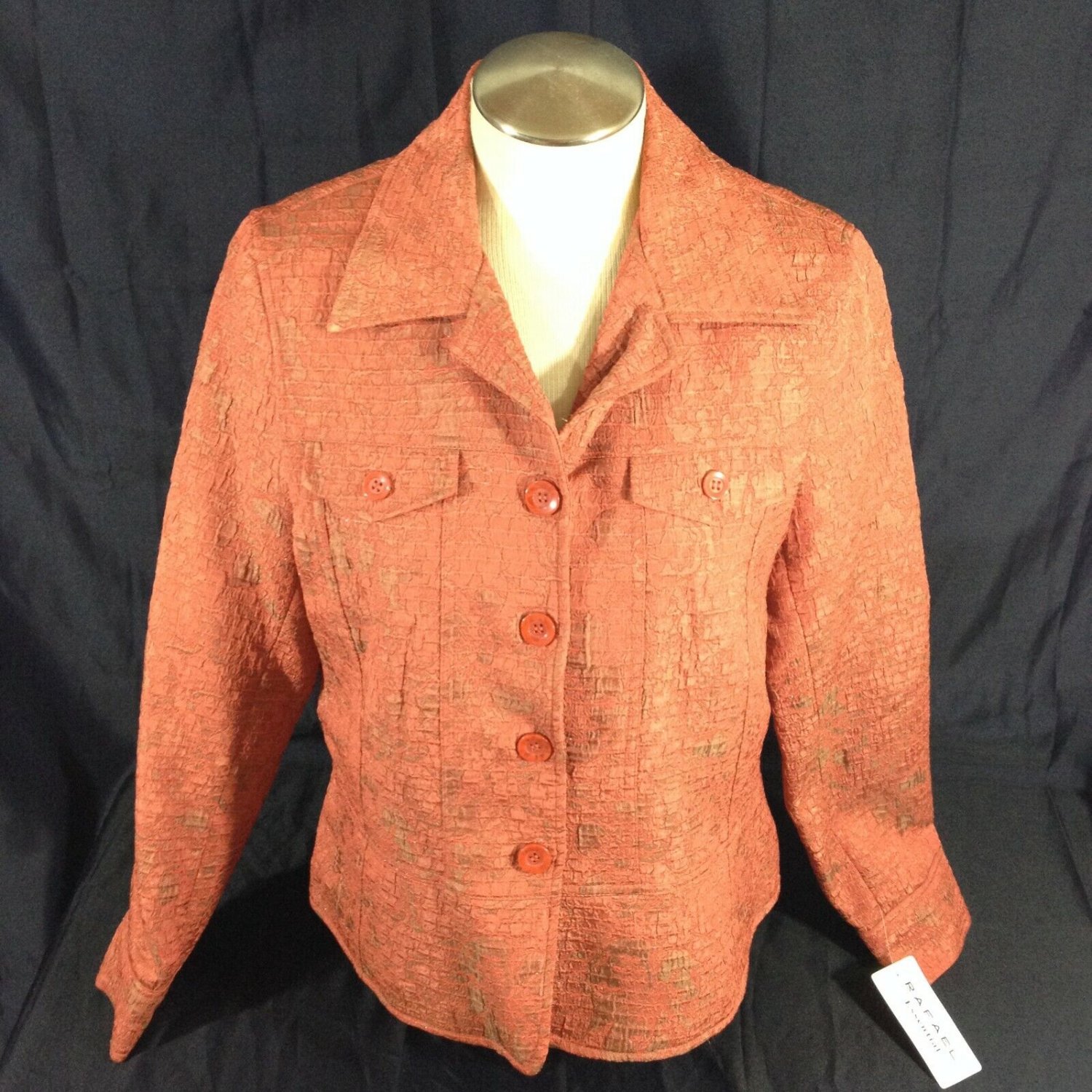Rafael Essential Women's Blazer/Jacket  Orange Size 14