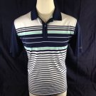Greg Norman Mens Golf Play Dry Polo Shirt Short Sleeve Blue Sz L