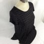Apt 9 Women's Pull Over Shirt Size Petite Medium Black Short Sleeve