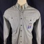 Code Zero Mens Blue/White Stripe Long Sleeve Shirt Sz Large