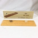 Cribbage Model B-5 Wood Board w/pegs, in original box,Made in Japan-Used.