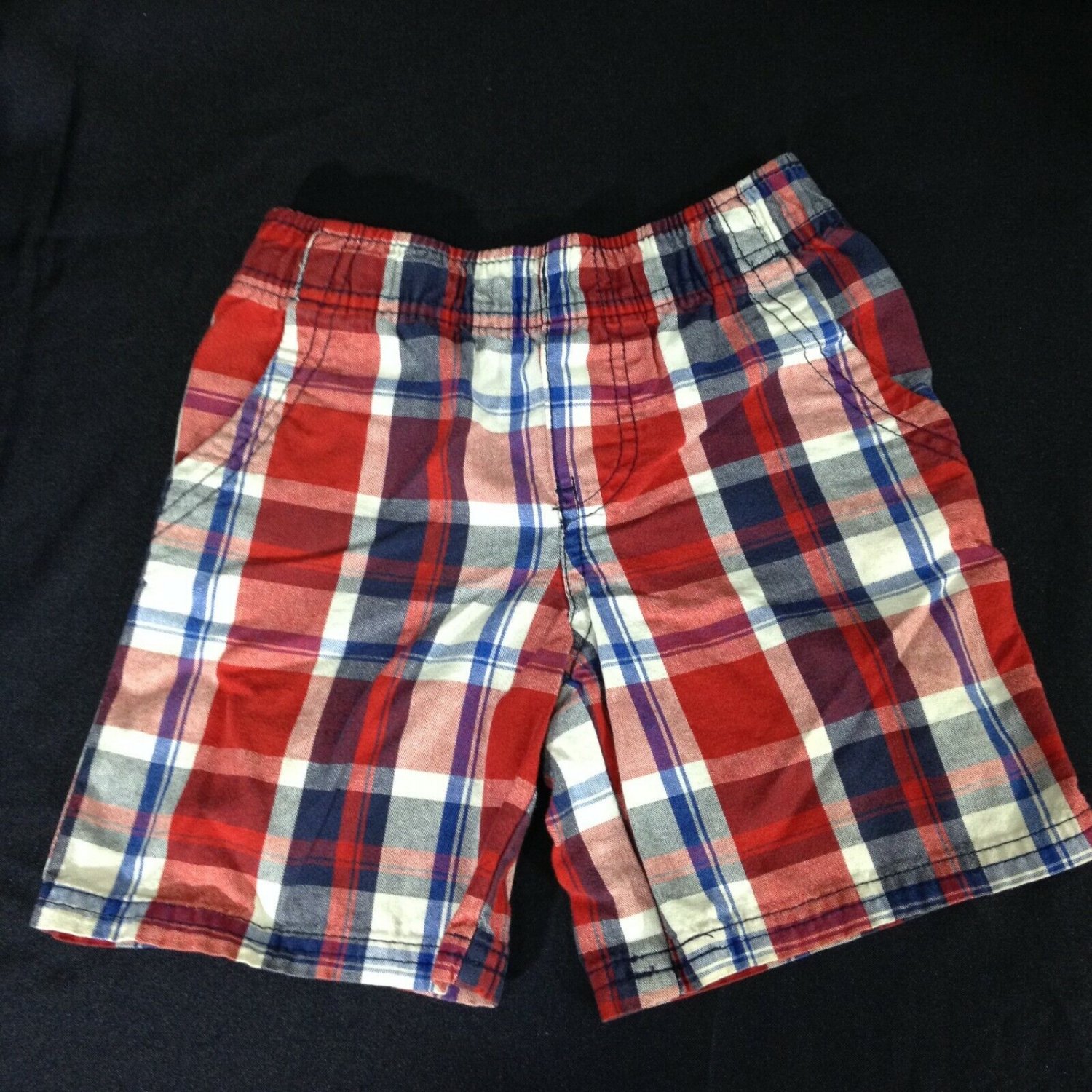 Circo Toddler Boy's Size 3T Red Plaid Shorts with Pockets