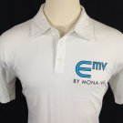Mona Vie R3G EMV White Short Sleeve Polo 3 Front Button Shirt 2XL