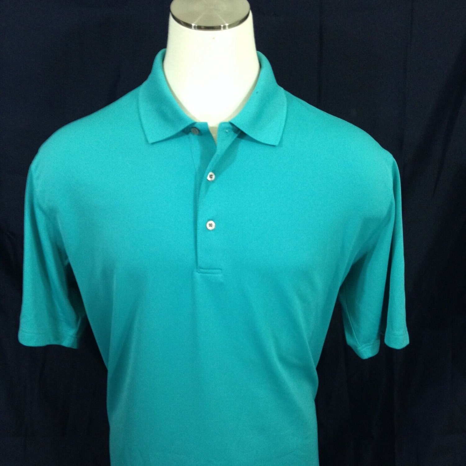 Roundtree & Yorke Performance Green Golf Polo S/S Shirt Mens Size XLT