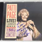 Patti Page, Live from Carnegie Hall, 50th Anniversary ,"Autographed", CD-Used