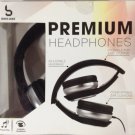 Bass Jaxx Premium Headphones, Plug and Play 3.5mm Stereo Jack,NEW