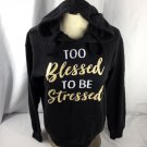 Wound Up Black Petite Women/ Junior Long Sleeve Graphic Hoodie Sz Small 3-5 Used