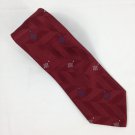 The American Edition Mens Tie Maroon Polyester Made in U.S.A. 56"x 3.75" Used