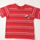 Garanimals Boy Infant Tee Shirt Red Stripe Short Sleeve "Whale Crew " Size 18M