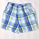 Garanimals Boys Infant Blue/Yellow Plaid Shorts Size 12 Months