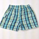Disney Boys Infant Casual Shorts Blue/Yellow Plaid w/Pocket Size 12m