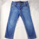 Old Navy Girls Toddler Skinny Distressed Adjustable Waist Blue Jeans Sz 2T