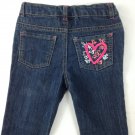 Rocawear - Girls Toddler - Embroidered Blue Jeans- Adjustable Waist - Sz 4