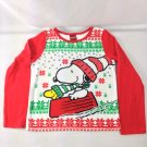 Peanuts Snoopy Christmas Fleece 2 Pc Pajama Set Childrens Size Med.