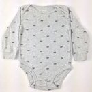 Carters Boys Toddler One Piece Bodysuit Long Sleeve Gray w/Bears Size 18 Months