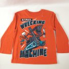 Garanimals Boys Toddler Long Sleeve T -Shirt Orange Wrecking Machine Sz 3T