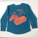 Jumping Beans Boys Toddler Blue Long Sleeve Sweatshirt "Roll With It' Sz 2T