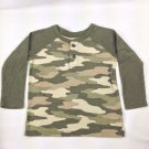 Jumping Beans Boys Toddler Green Camo Long Sleeve T-Shirt Sz 2T