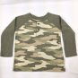 Jumping Beans Boys Toddler Green Camo Long Sleeve T-Shirt Sz 2T