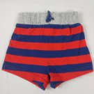 Disney Baby Girls Toddler Red/Blue Stripe Shorts Size 3-6 Months