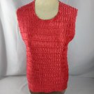 Nicola Women's Juniors Pink Rose Sleeveless Top Size Large