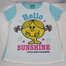 Mr. Men Little Miss Girls Youth Short Sleeve T-Shirt Blue/White Size 7/8