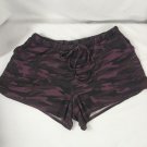 Midnight Bakery Women's Junior Black/Purple Camo Bottoms Shorts Sz Medium