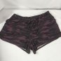 Midnight Bakery Women's Junior Black/Purple Camo Bottoms Shorts Sz Medium