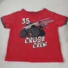 Toughskins Boy's Toddler Short Sleeve T-shirt "Crush Crew" Red Sz 18 Months