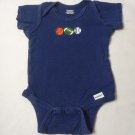 Gerber Boys Infant Short Sleeve Onesie Blue "Sport Balls" Size 3-6 Months