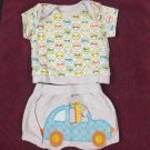 Happi by Dena Boys Size Newborn 2 Piece Short Set