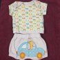 Happi by Dena Boys Size Newborn 2 Piece Short Set