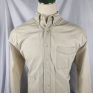 Eddie Bauer Men's Long Sleeve Button Down Shirt Cotton  Beige Size Large 16.5/34