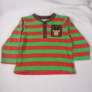 Wally & Willie Boy's Toddler Long Sleeve Shirt Red/Green "Reindeer" Sz 2T