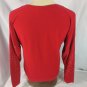 Frazzle Womens Red Studded Long Sleeve Pullover Top Size Small
