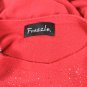 Frazzle Womens Red Studded Long Sleeve Pullover Top Size Small