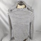 A New Day Women's Black/White Stripe Pullover Hoodie Sz XS