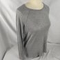 Faded Glory Womens Split Back Tunic Long Sleeve Pullover Top Gray Sz Small