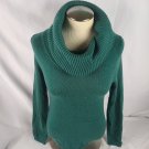 Gap Womens Cowl Neck Sweater Green Long Sleeve Wool Blend Sz Medium