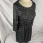 12pm by Mon Ami Womens 3/4 Sleeve Pullover Top Black Long Tail Sz Large