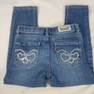Levis Girls Toddler Embellished Blue Jean Leggings Adjustable Waist Size 4T