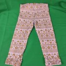 Holiday Time Toddler Girl's Elastic Waist Pants White & Gold Hearts Sz 3T