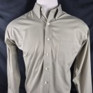 CHAPS Men’s Long Sleeve Button Down Beige Classic Fit Shirt Sz 17-34/35 XL