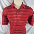 PGA Tour Mens Golf Polo Short Sleeve Red/Black Stripes Size XXL