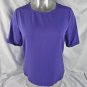 CHICO'S Women's Purple Polyester Pullover Top Blouse Short Sleeve Size 3 L XL