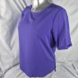 CHICO'S Women's Purple Polyester Pullover Top Blouse Short Sleeve Size 3 L XL