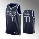New Dallas Mavericks #77 Luka Doncic Navy Statement Edition Stitched Basketball Jersey S-3XL