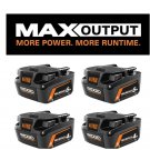 RIDGID  18V 6.0 Ah MAX Output Lithium-Ion (2-Pack) with 18V 4.0 Ah MAX Output Lithium-Ion (2-Pack)
