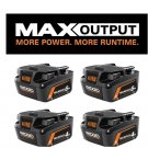 RIDGID  18V 6.0 Ah MAX Output Lithium-Ion (2-Pack) with 18V 4.0 Ah MAX Output Lithium-Ion (2-Pack)